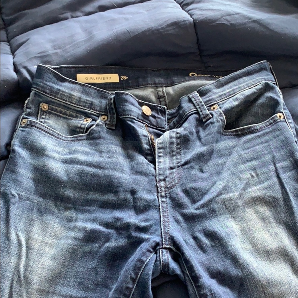 Perfectly worn in Gap GirlFriend jeans